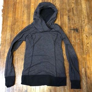 Grey and black lululemon hoodie